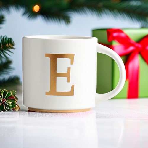 Monogram Ceramic Mugs (gold-E)
