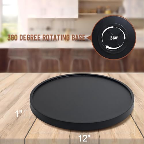 2 Pack ] 12 (Black Wood / 2 Pack - 12 inch)