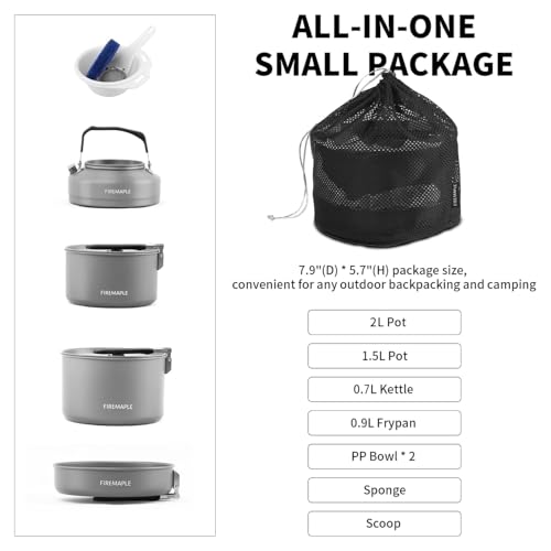 Feast 4 Outdoor Camping Cookware (Feast4-black)