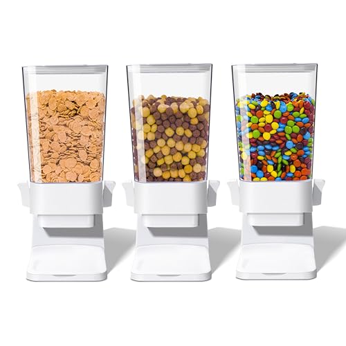 Cereal Dispenser Countertop (5L, White, 3Pc / 5L)