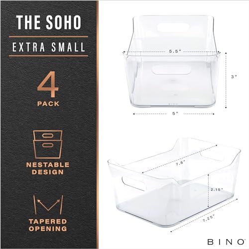 Plastic Organizer Bins (Clear / X-Small)
