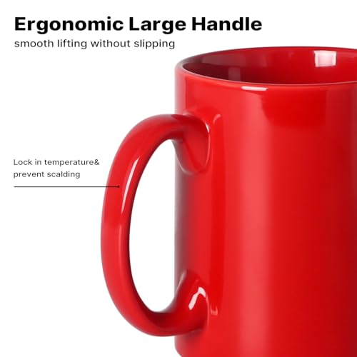 22 oz Large Coffee Mugs (Red)