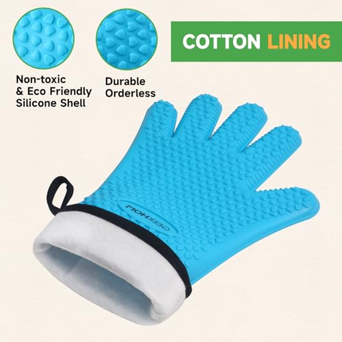 BBQ Gloves Heat Resistant Oven Mitts (2 Count)