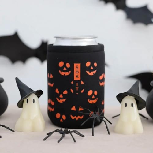 CanSok Sleeve for Beer & Soda Insulated Neoprene Cover (Fright Night Lights / 12oz Can Sleeve)