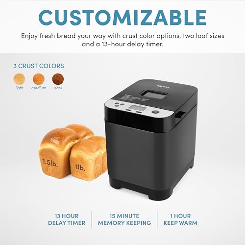 1.5lbs. Digital Bread Maker with Crust Customization