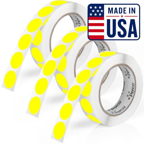 Neon Yellow Perforated Round Circle Dot Sticker 1 (Neon Yellow / 1 Inch)