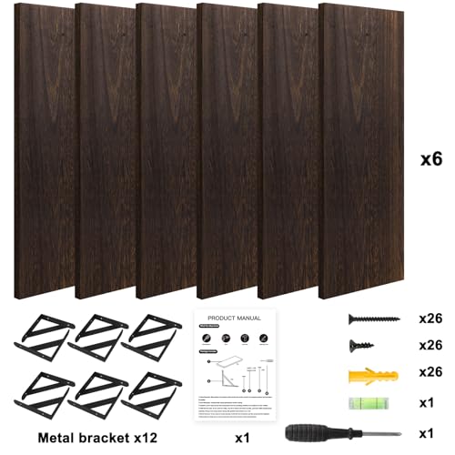16.5in Floating Shelves for Wall Home Decor (Brown / 16.5 x 6.1 x 0.59 inches)