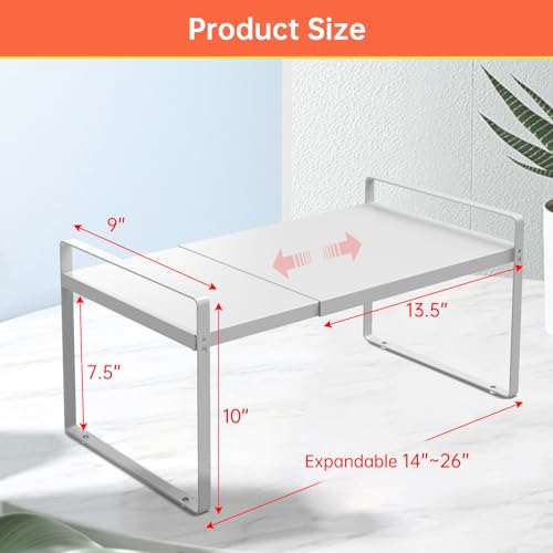 Adjustable Kitchen Shelf Organizer 9" (2 Count)