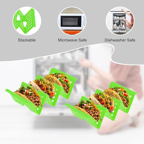 8 Pcs Taco Holder Stand (Green)