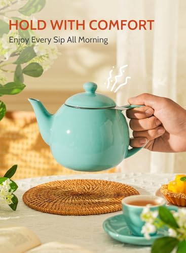 Teapots for Tea (Mint Green / 27oz (with infuser))