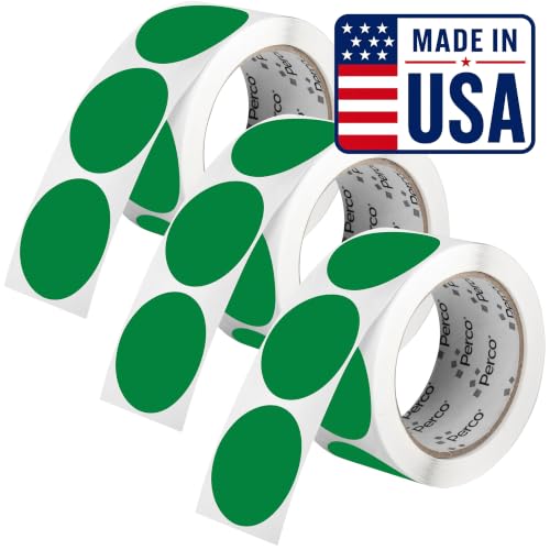 Green Perforated Round Circle Dot Sticker 2 (Green - Dark / 2 Inch)
