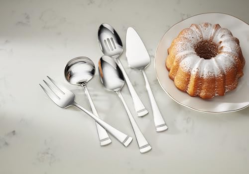 Portola 5 Piece Silverware Serving Set (5-Piece Hostess Set, Metallic)