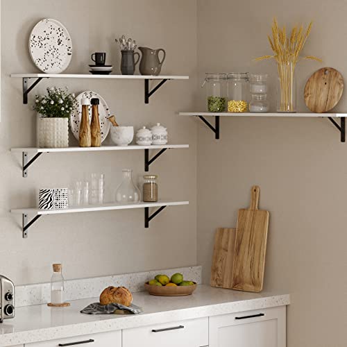 Long Wall Shelves (White / 39.4 Inch)
