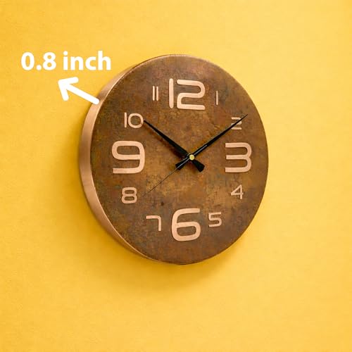 Handmade Pure Copper Wall Clock for Home Decoration (Big Numbers / 17.7)