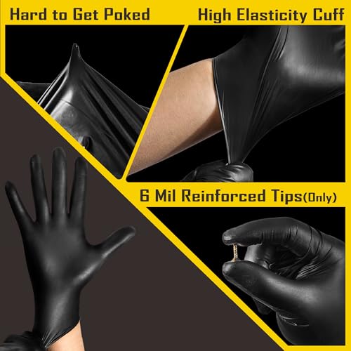 5 Mil Disposable Nitrile Gloves (Medium (Pack of 100))