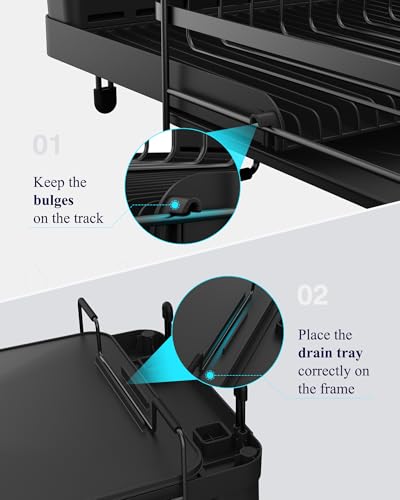 Extendable Dish Drying Rack (Standard / Black)