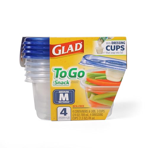 GladWare To Go Medium Rectangle Snack Containers (Rectangle / 24 oz - 4 Count)
