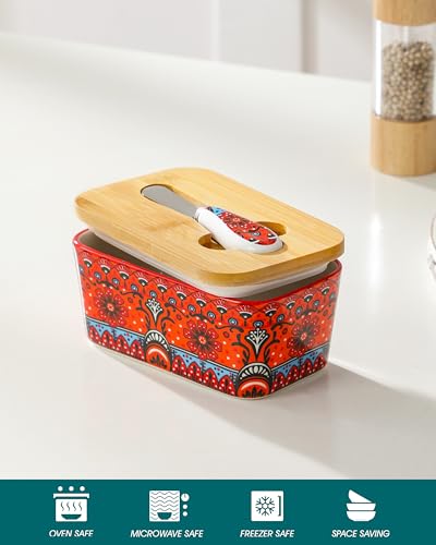 KRVI Butter Dish with Lid (Marrakech Bloom)