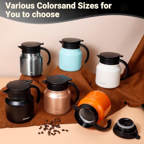 Small Insulated Coffee Carafe (Silver / 27 Ounces)