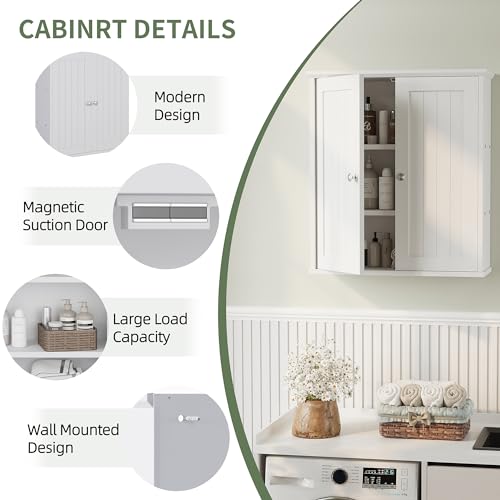 Bathroom Wall Cabinet (White)