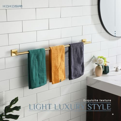 Bathroom Towel Bar 36'' Towel Holder for Bath Kitchen Wall Mount Towel Rails 36 Inch Brushed Gold Stainless Steel B4005BG (Brushed Gold / 36-Inch)