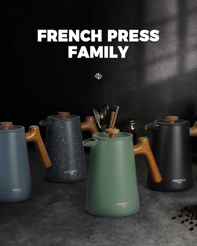 POLIVIAR French Press Coffee Maker (Grey / 34 oz)