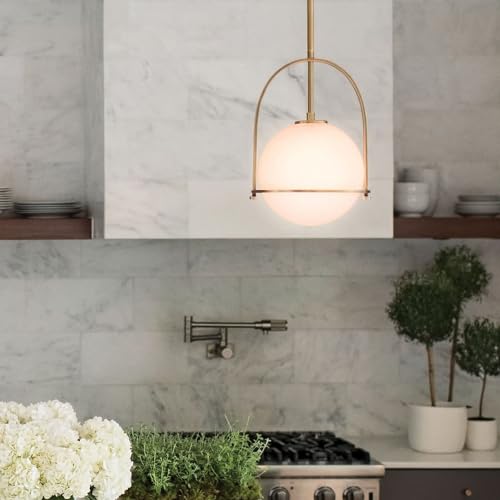 Somerset Small Adjustable Pendant Light (Heritage Brass / Medium)