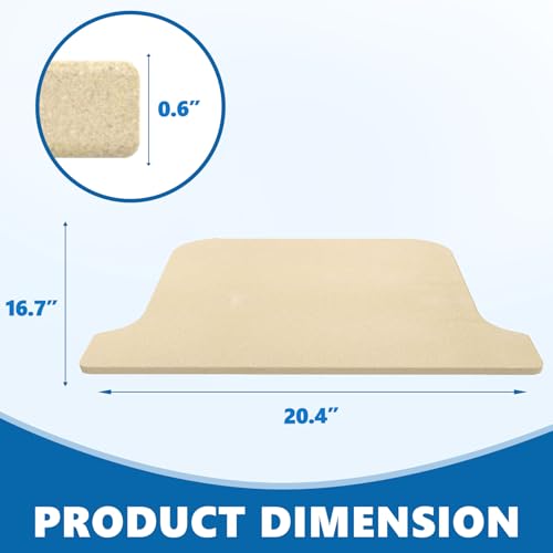 Cordierite Pizza Stone for Ooni Koda 16 Pizza Oven Replacement Baking Stone (20.4"L x 16.7"W x 0.6"Th)