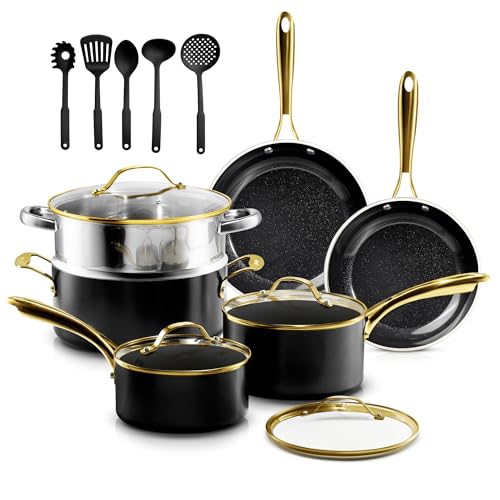 15 Pc Ceramic Cookware Set Nonstick