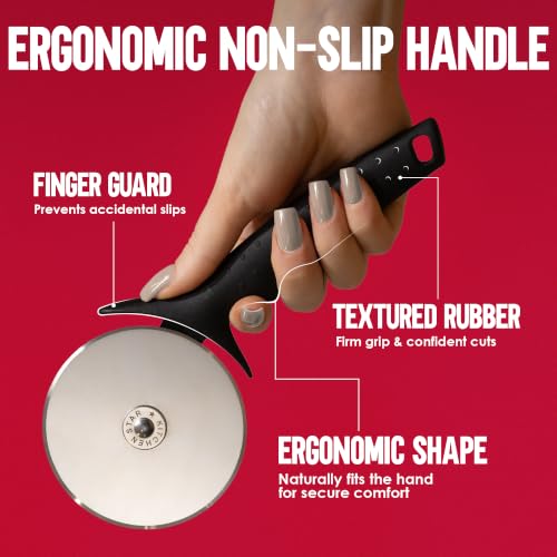 Pizza Cutter Wheel (9 Inch / Silver)
