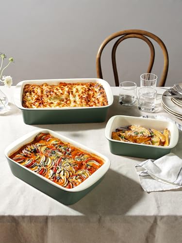 Ceramic Casserole Dishes for Oven with 304 Racks (3 Count)