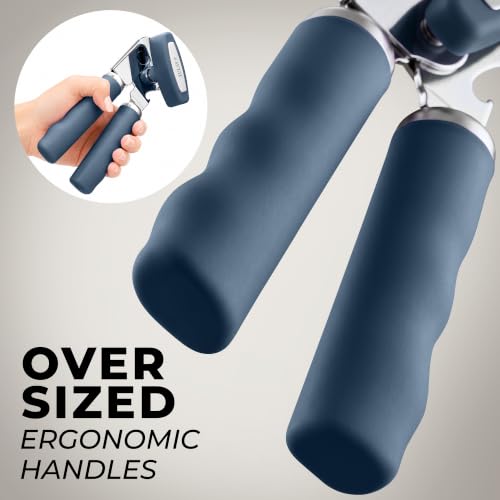 Stainless Steel Swing Open Manual Can Opener Comfortable Grip (Blue / Swing Open)