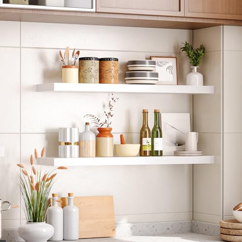 Floating Shelves for Wall (White / 31.5 Inches)
