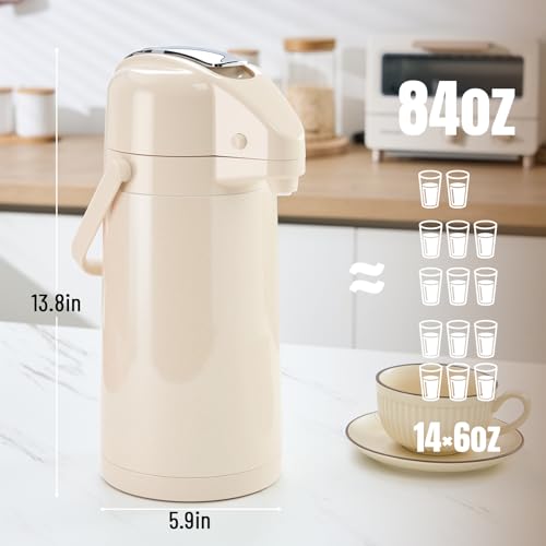 Coffee Dispenser with Pump (White)