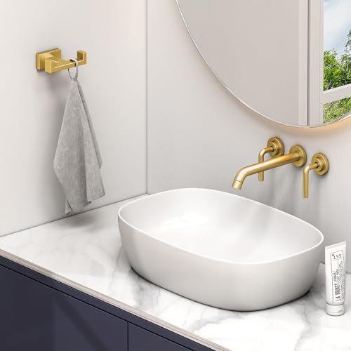 Double Towel Hook Brushed Dark Gold (2 Pack / Brushed Dark Gold)