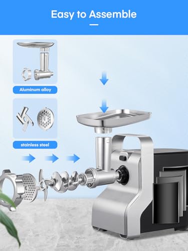 5-in-1 Meat Grinder Heavy Duty, 3000W Max Ultra Powerful