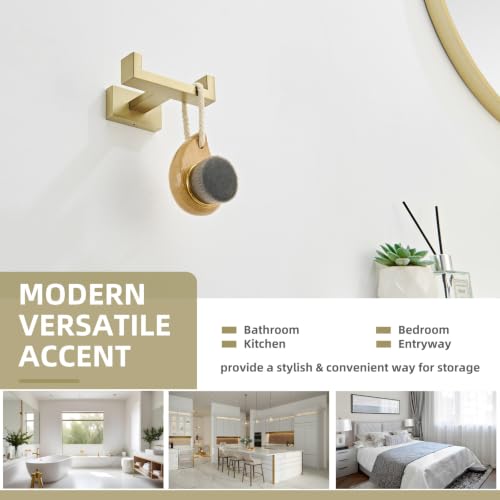 Double Towel Hook Brushed Gold (1 Pack / Brushed Gold)
