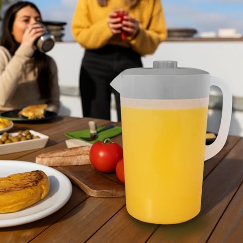 Water Pitcher with Lid 1 Gallon Pitcher BPA Free & Phthalate Free (Gray)