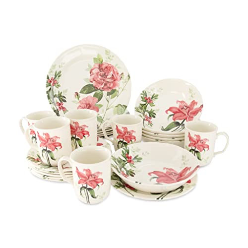 24 Piece Porcelain Dinnerware Set for 6 (24 / Rosemary)