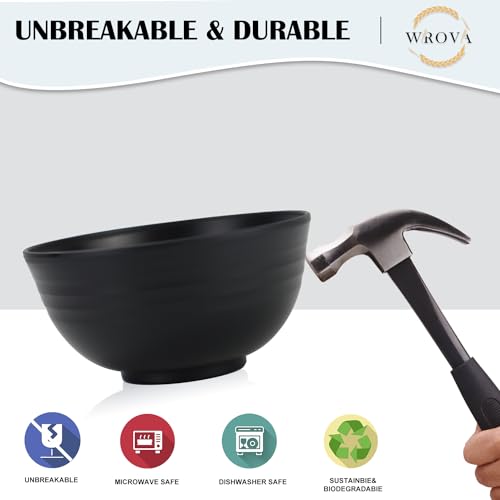 Wheat Straw Bowl Sets (26 oz / Black)