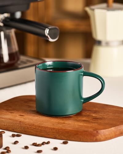 Coffee Mugs Set of 8 (Dark Green / 8pcs)