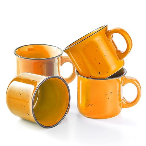 Coffee Mugs Set of 4 (Yellow / 16-oz)