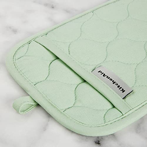 Quilted Cotton Terry Cloth Oven Mitt (Pistachio)