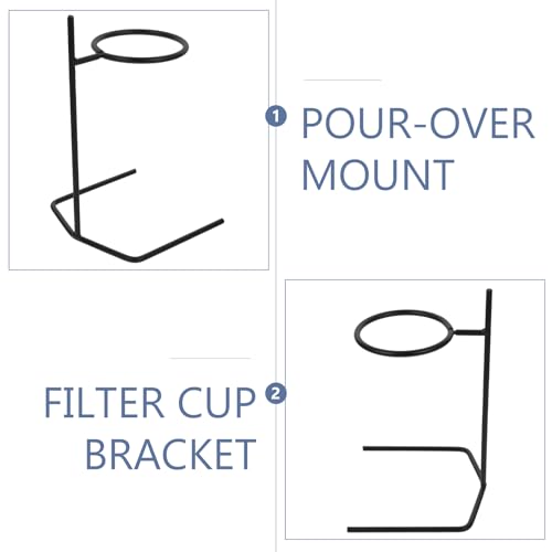 Stainless Steel Coffee Dripper Stand Black Coffee Station Reusable Filter Holder Compact Hand Filter Rack