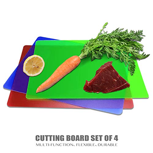 Flexible Plastic Cutting Boards for Kitchen (Translucent)