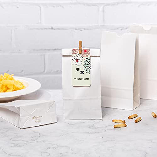 Bag Tek 2lb Paper Bags 100 Disposable Lunch Bags (2 lb / White)