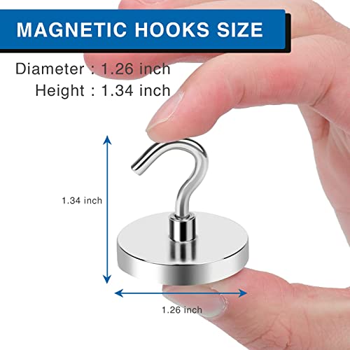 Magnetic Hooks for Cruise Cabins (Silver / 1.26in)