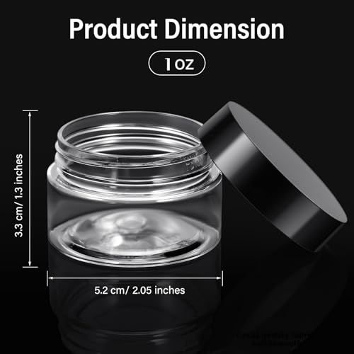 6 Pack 1 oz Plastic Jars (6 Count)