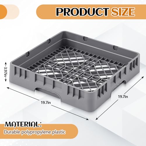 1 Pack Commercial Dishwasher Tray Rack (Gray / Basic)