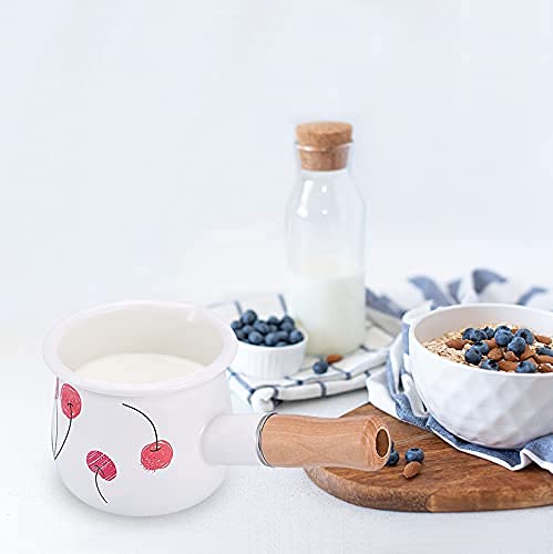 Enamel Milk Pot (Cherry)